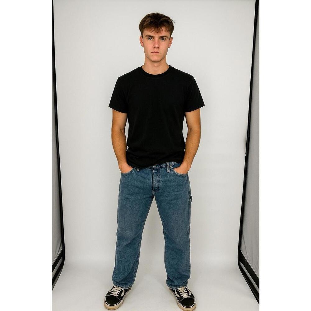 Vintage y2k Dickies jeans mens 34x34 relaxed fit carpenter baggy loose grunge